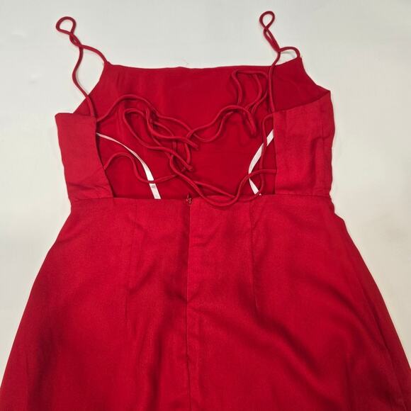 Superdown Dixie Backless Dress in Red XS - Picture 8 of 12
